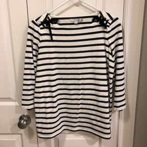 Boden 3/4 Sleeve Striped Top